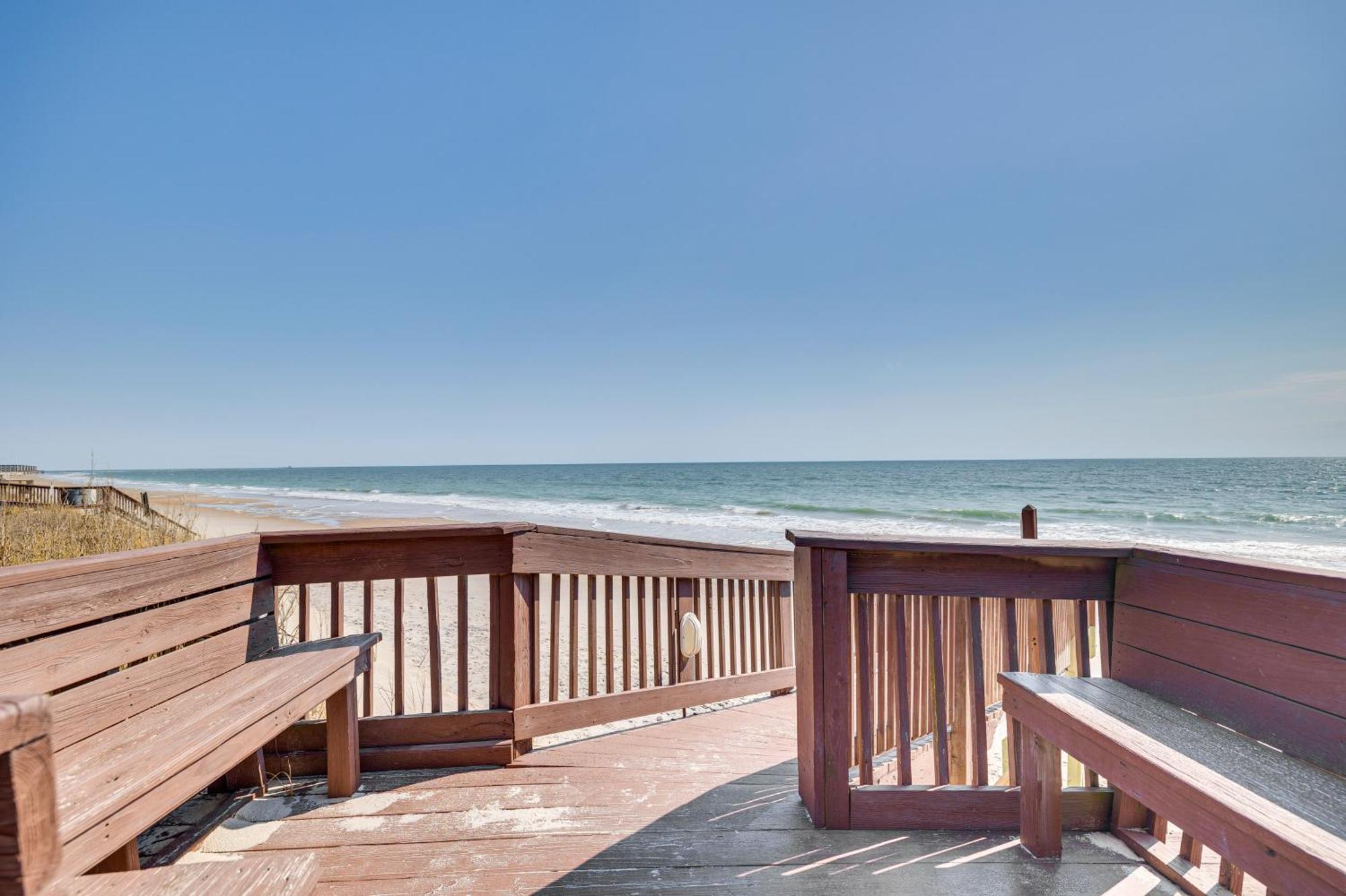 Steps To The Beach Oceanfront Condo With Lanai! North Topsail Beach Esterno foto