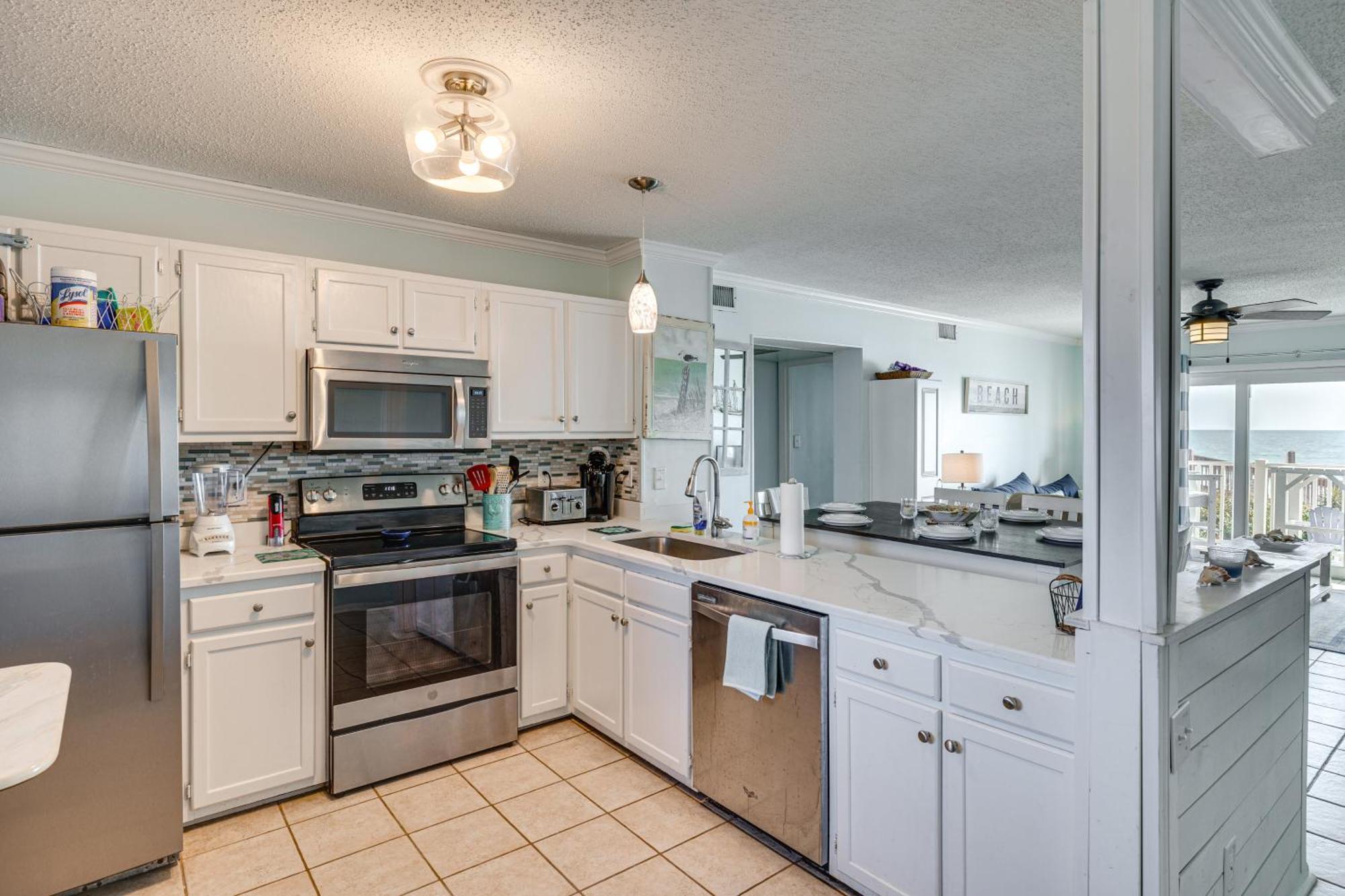 Steps To The Beach Oceanfront Condo With Lanai! North Topsail Beach Esterno foto