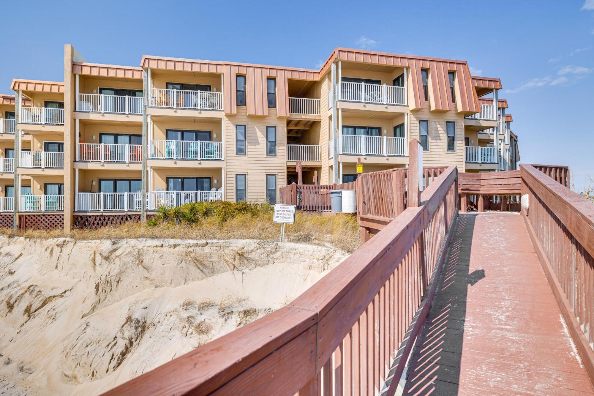Steps To The Beach Oceanfront Condo With Lanai! North Topsail Beach Esterno foto