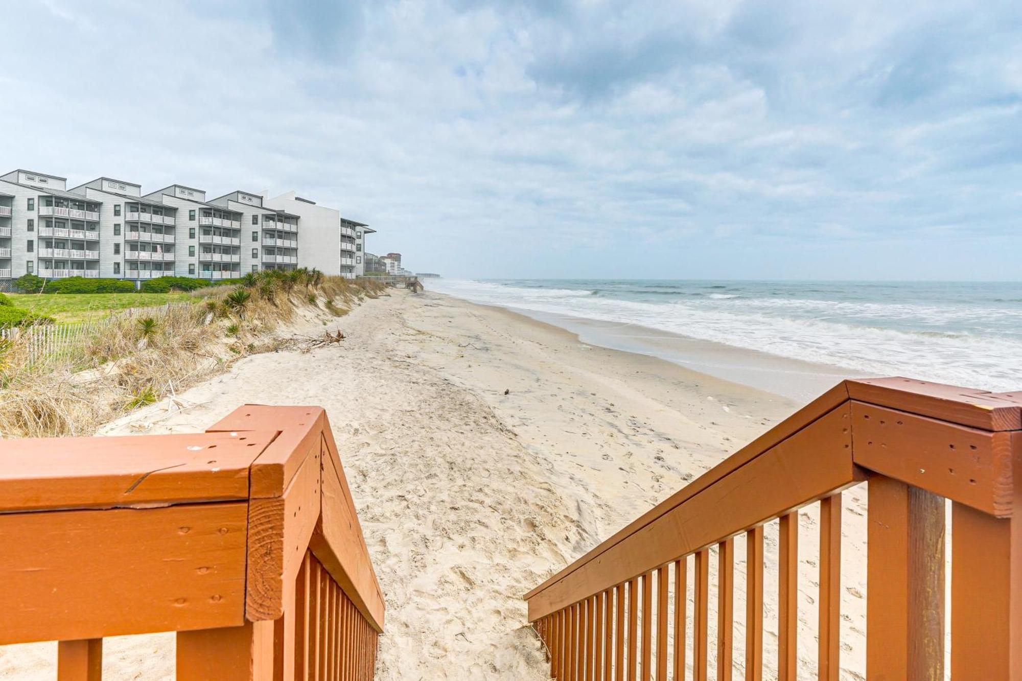 Steps To The Beach Oceanfront Condo With Lanai! North Topsail Beach Esterno foto