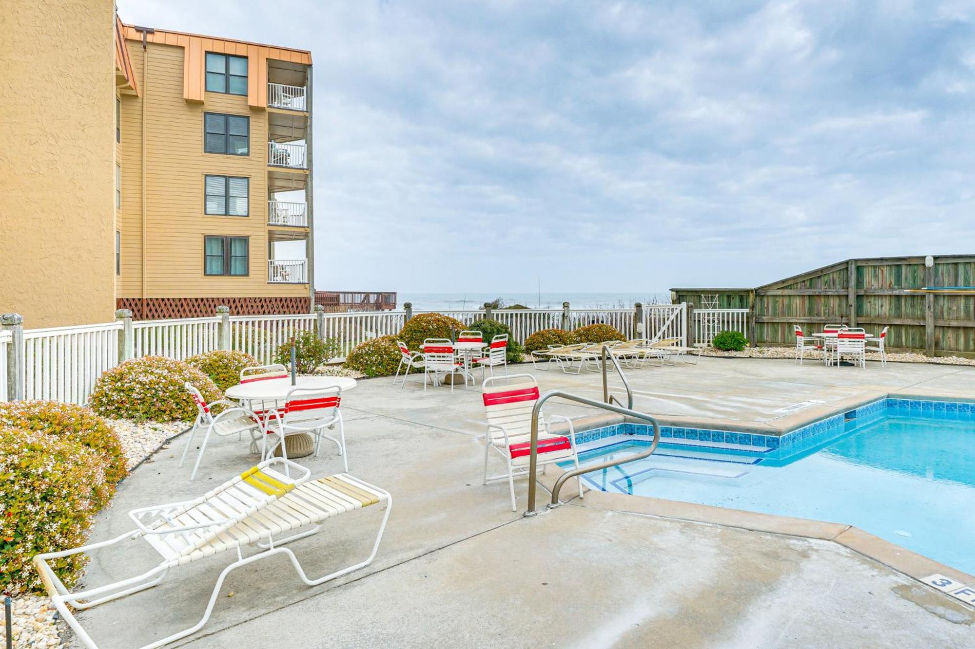 Steps To The Beach Oceanfront Condo With Lanai! North Topsail Beach Esterno foto
