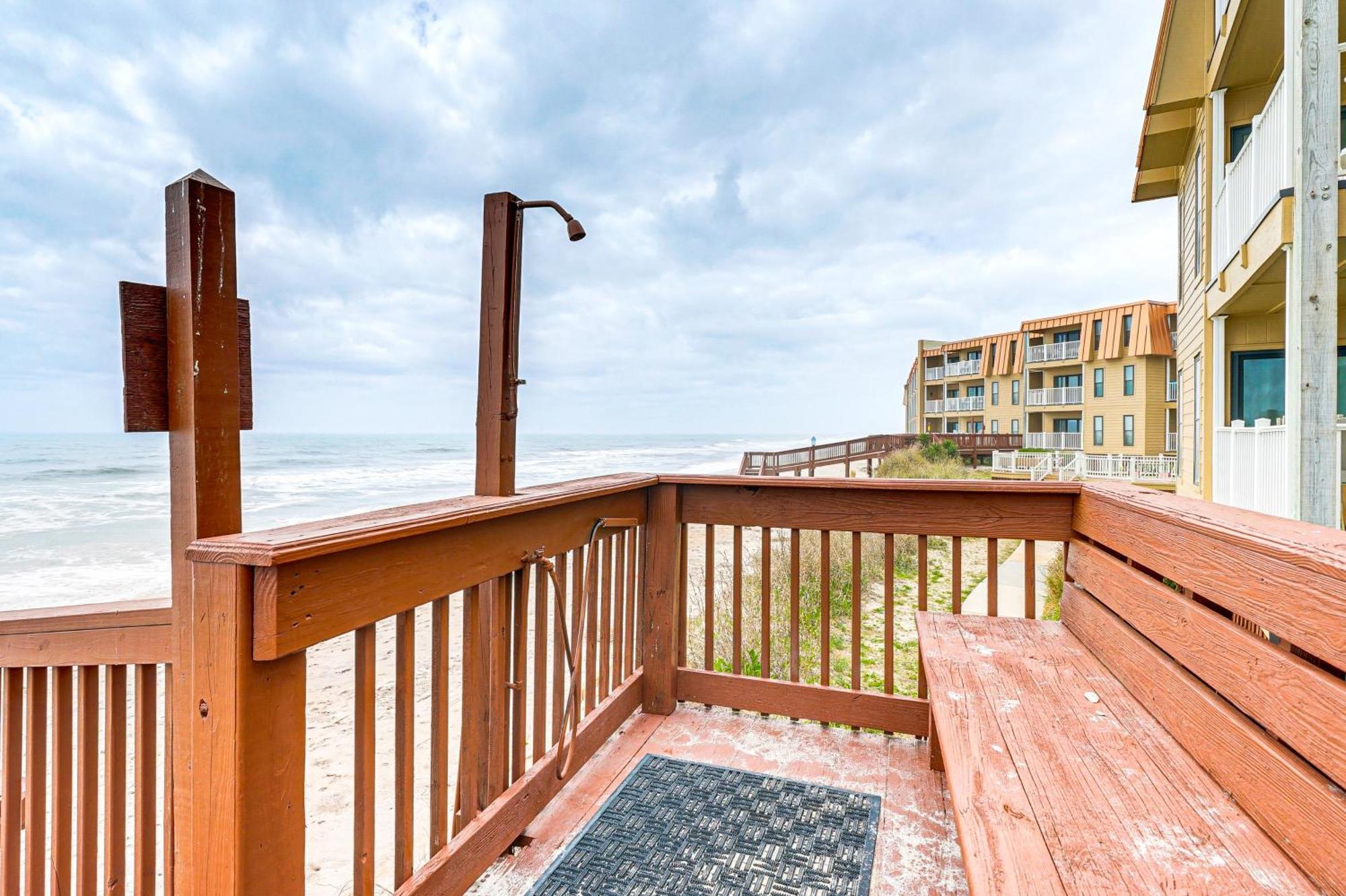 Steps To The Beach Oceanfront Condo With Lanai! North Topsail Beach Esterno foto